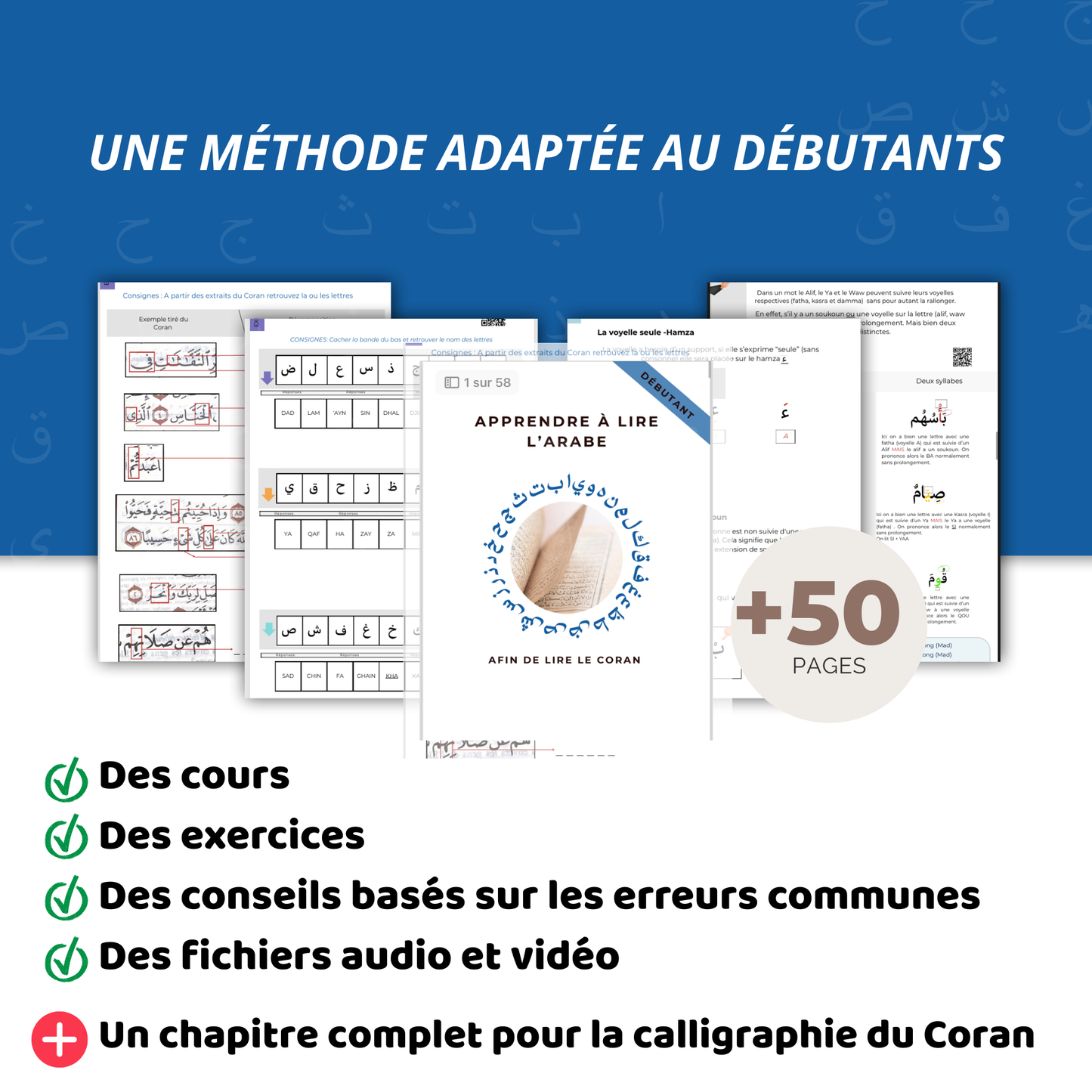 E-BOOK – Apprendre à lire l’arabe facilement (Débutants) – Lire le Coran en arabe